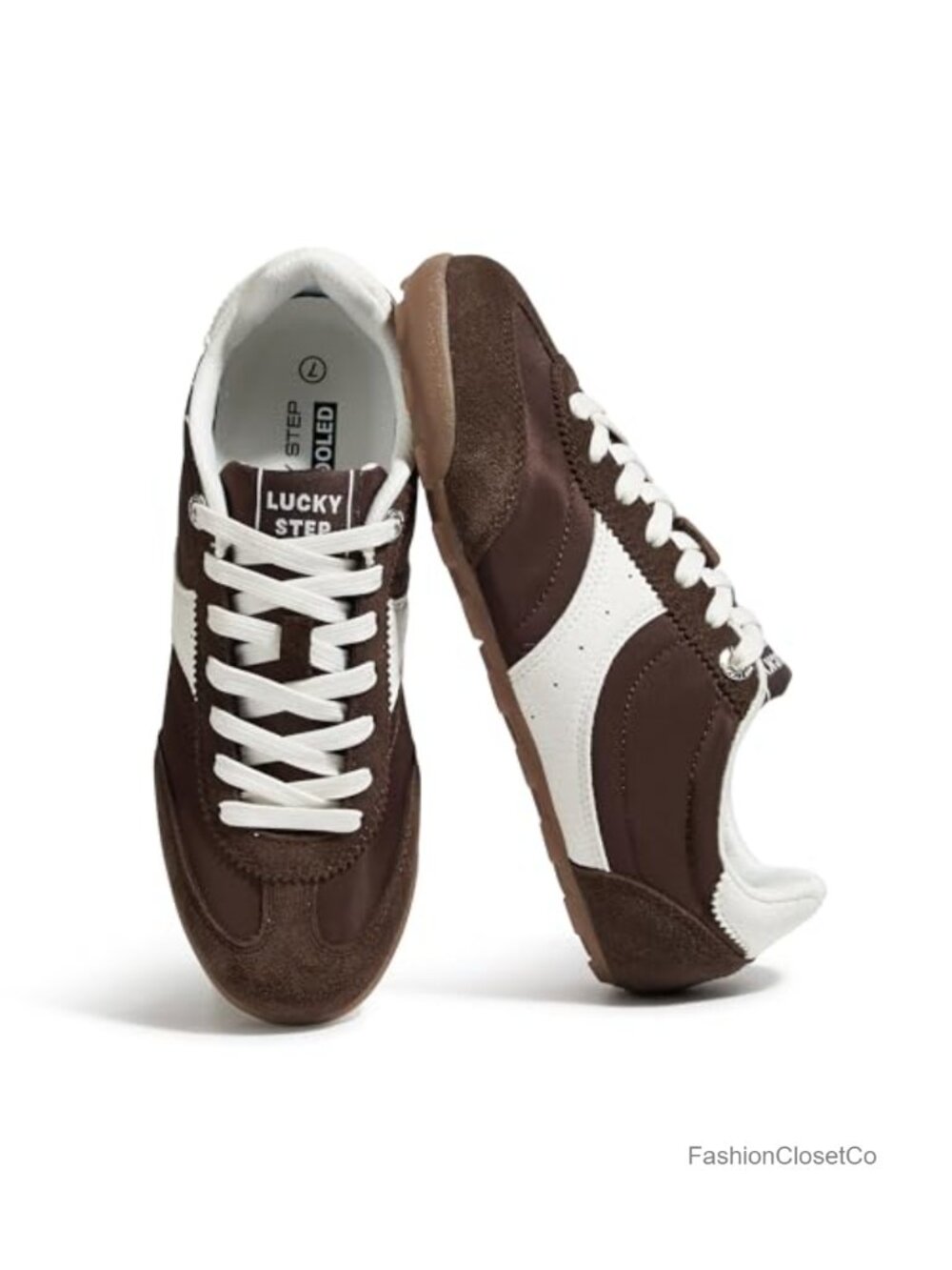 Retro Fashion Sneakers for Women, Lightweight Non-Slip Lace-Up, Cushioned